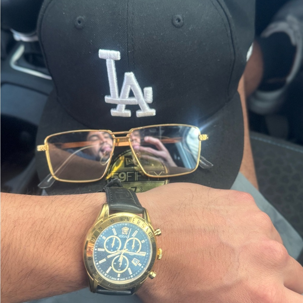 Versace Black and Gold Chronograph Watch - Picture 4 of 5
